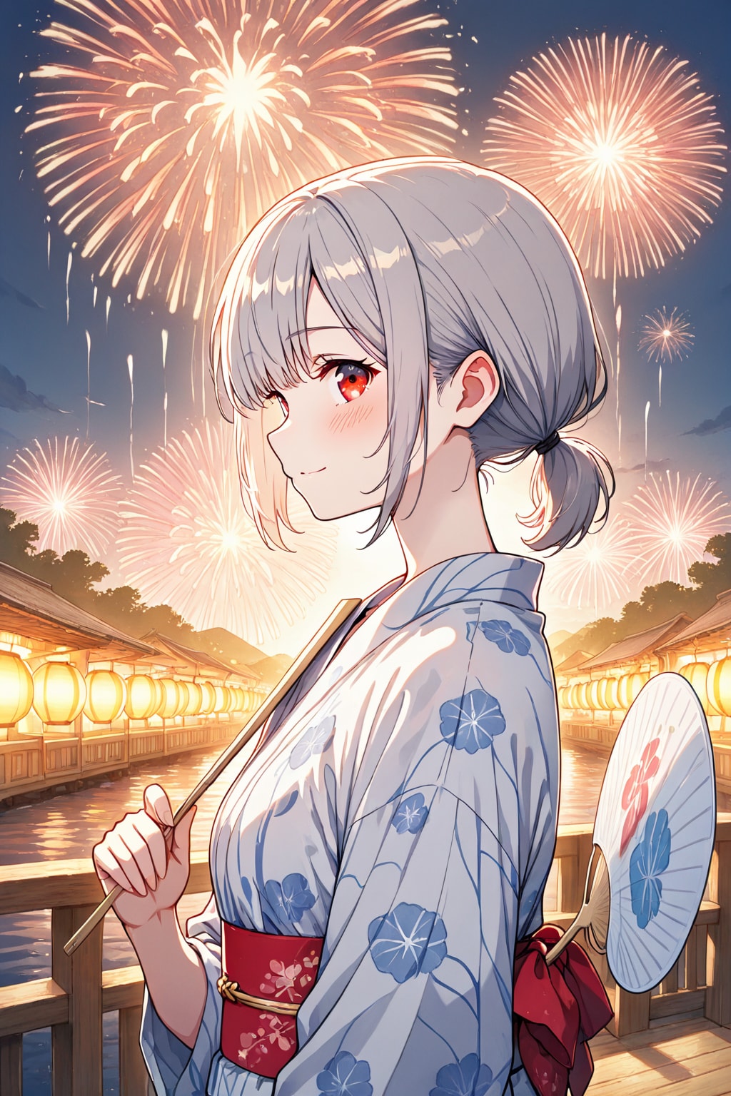 一緒に花火を