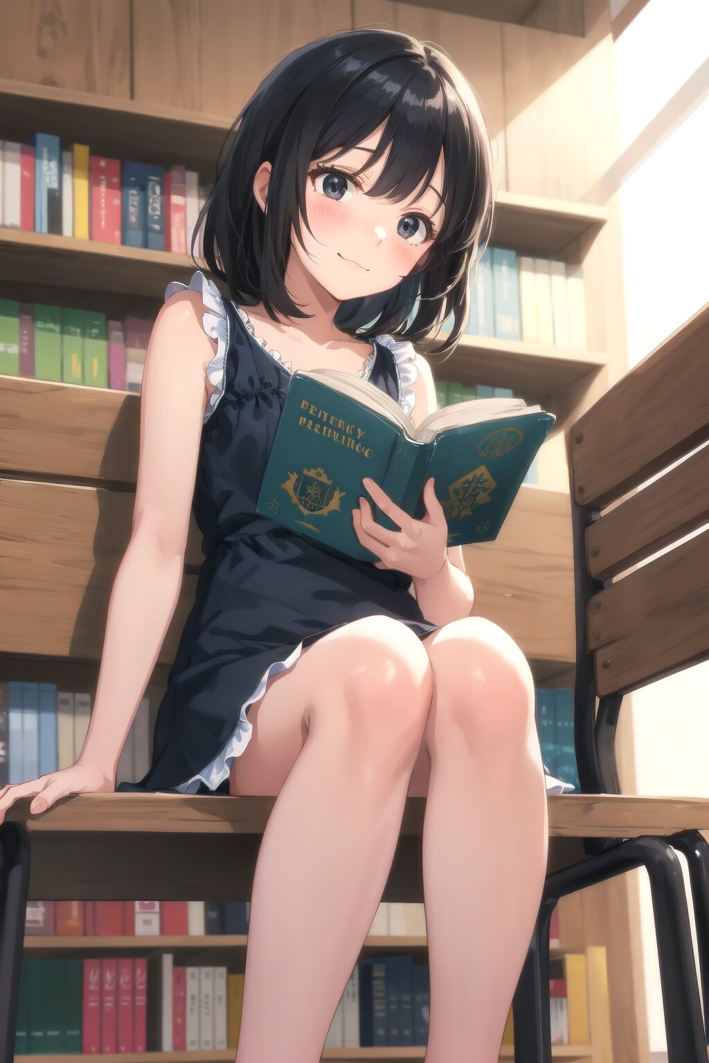 図書館でリラックス | の人気AIイラスト・グラビア