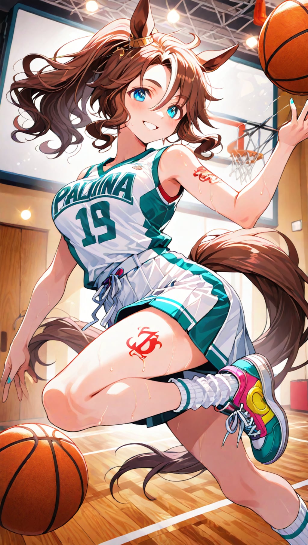 バスケが得意そうなウマ娘達（ダイタクヘリオス＆メジロパーマー）