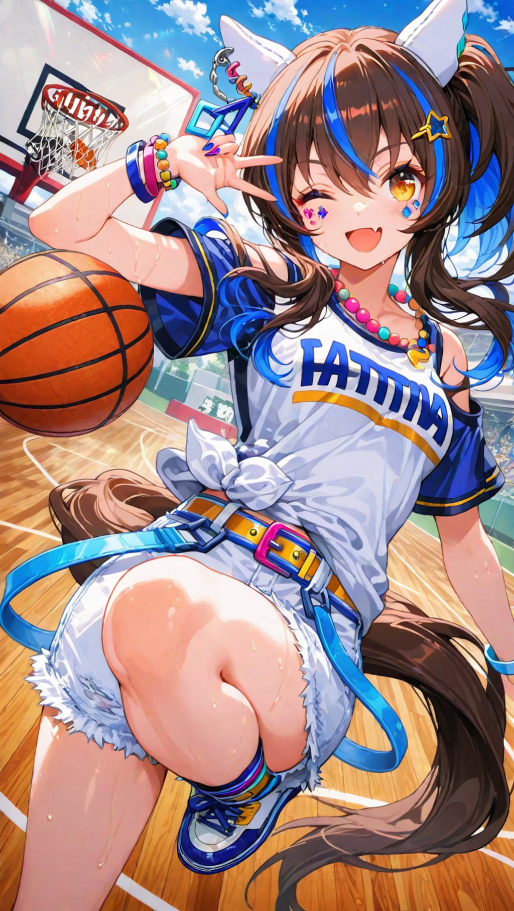 バスケが得意そうなウマ娘達（ダイタクヘリオス＆メジロパーマー）