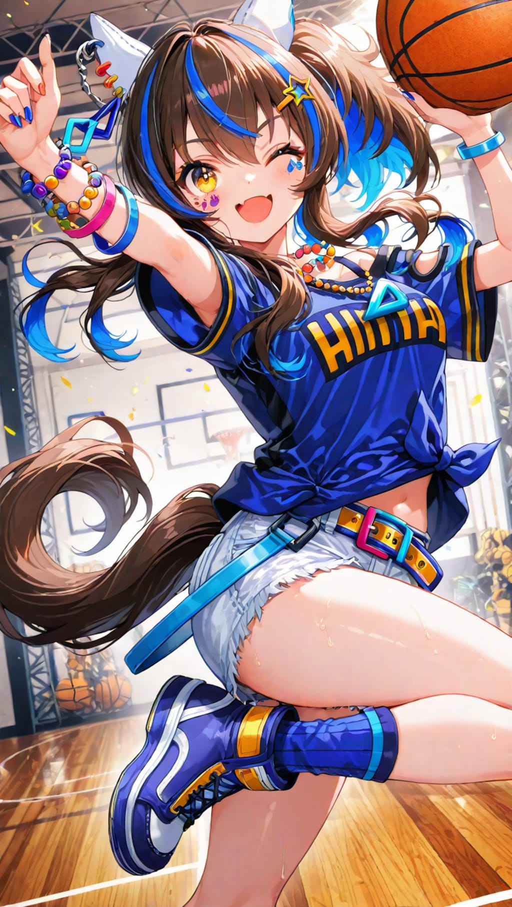 バスケが得意そうなウマ娘達（ダイタクヘリオス＆メジロパーマー）