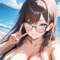 表紙のキャラ、ユウマのビキニ👙でピース✌️① 2枚目