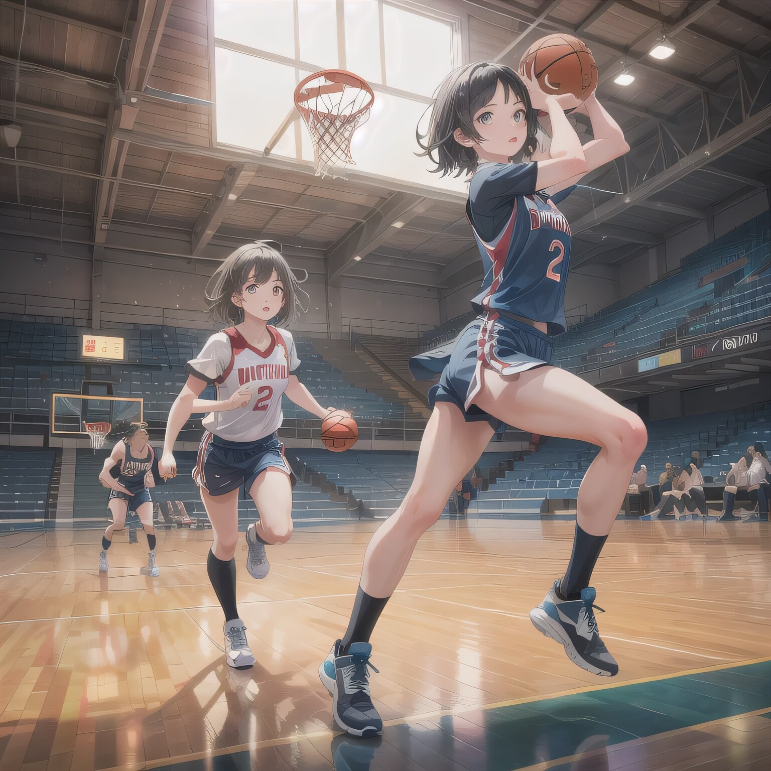 黒髪ボブでユニフォームの少女２０ | の人気AIイラスト・グラビア