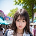 遊園地デートでおっぱい見せつけ 4枚目