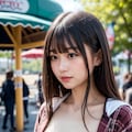 遊園地デートでおっぱい見せつけ 8枚目