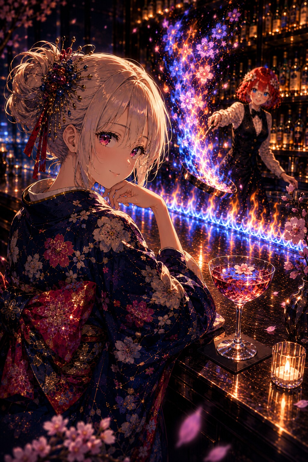 炎に咲く、群青の一杯
