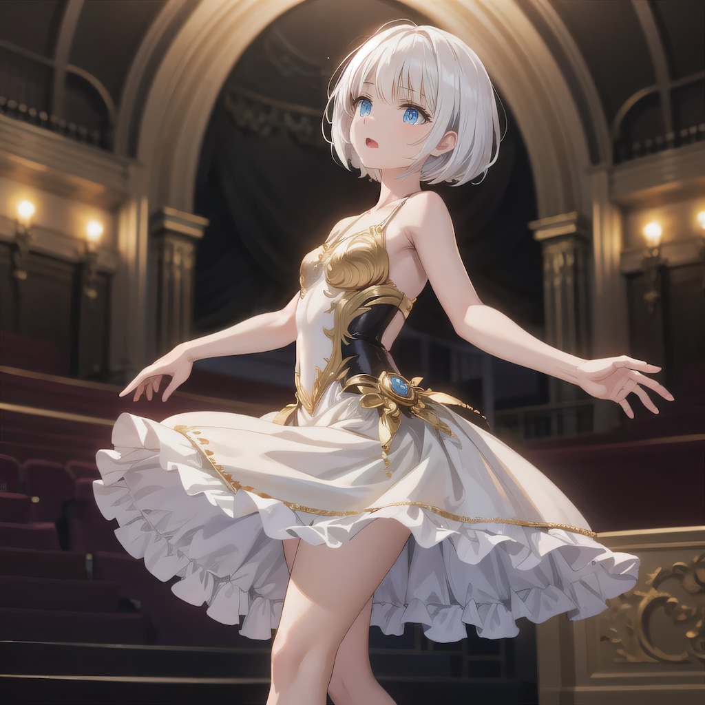 白髪ボブで演劇の少女６