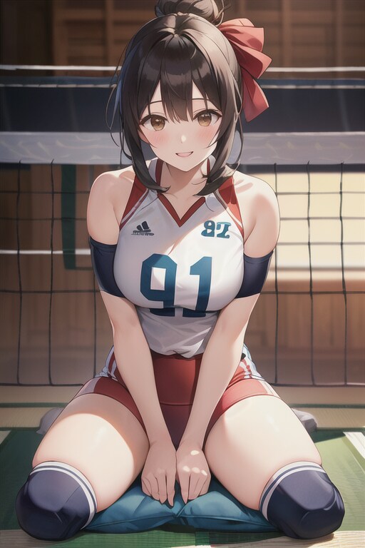 肩出しバレーボール講談師談みすず