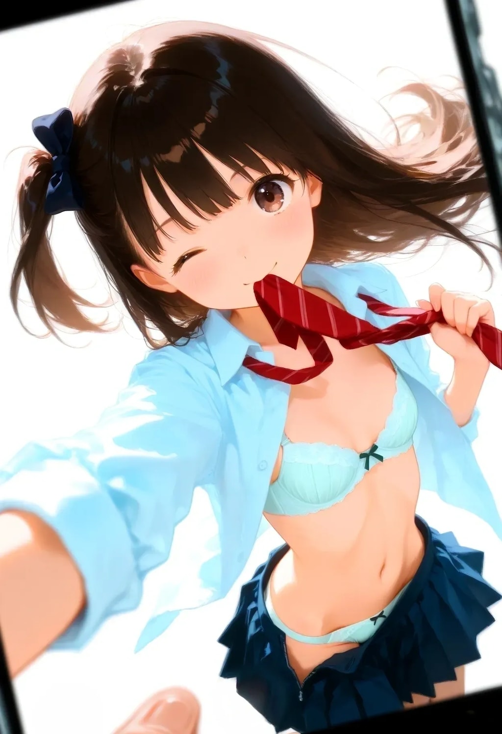 下着姿自撮り彼女と送信されてきた写真