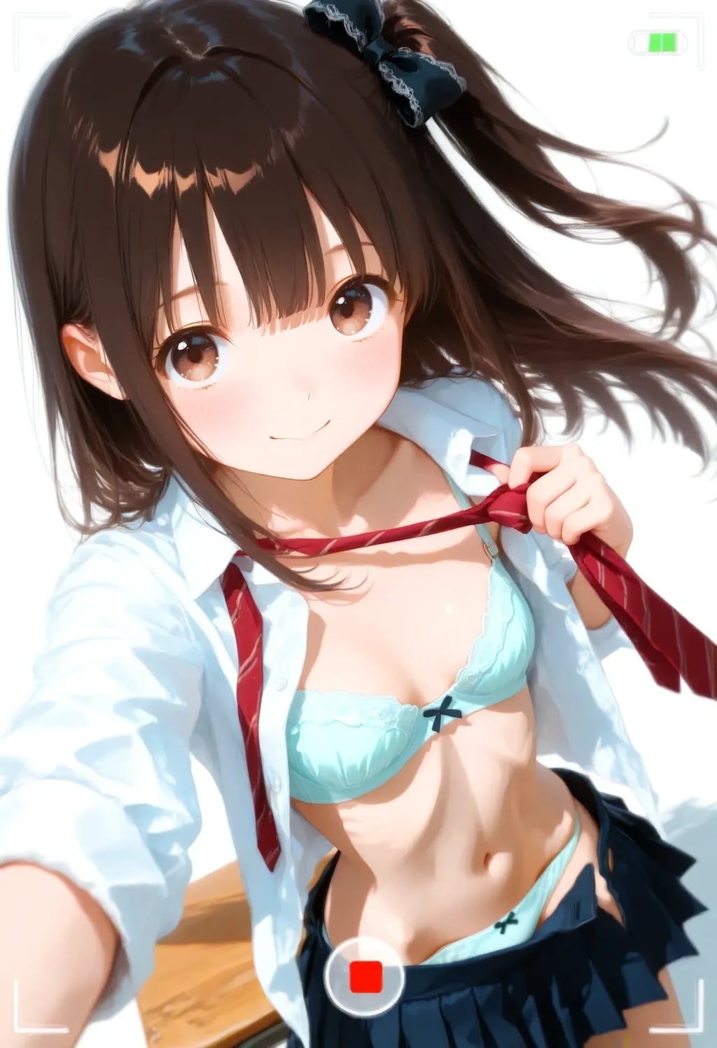 下着姿自撮り彼女と送信されてきた写真