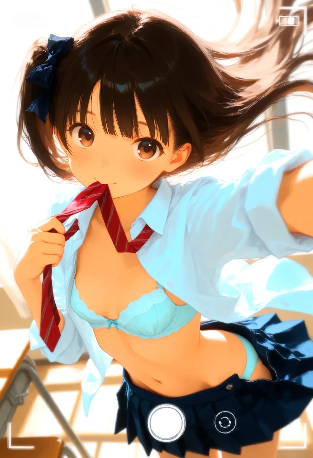 下着姿自撮り彼女と送信されてきた写真