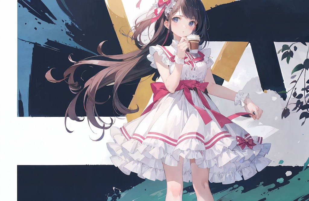 カフェでラテを。4