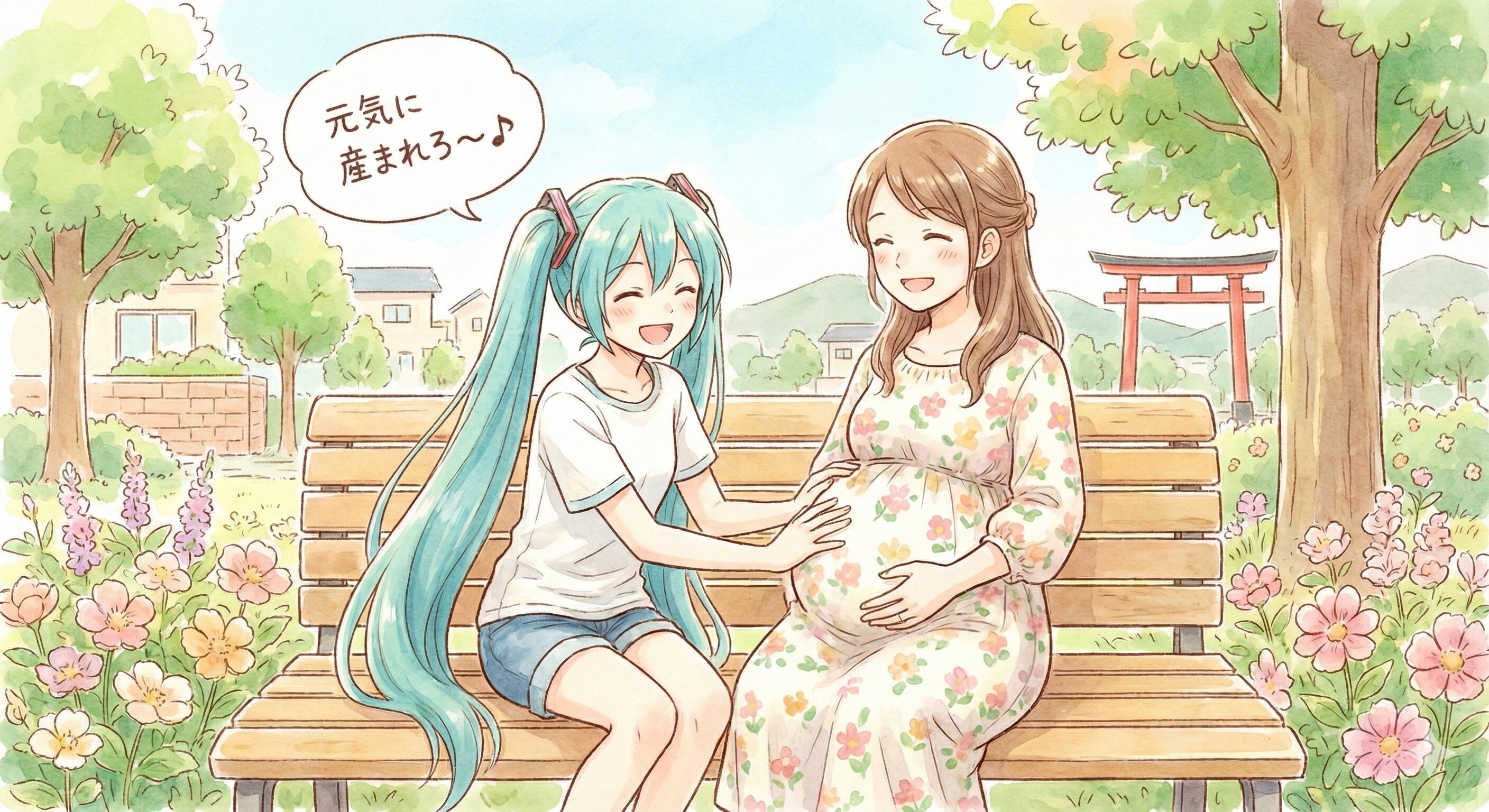 ミクさんも安産祈願🎵