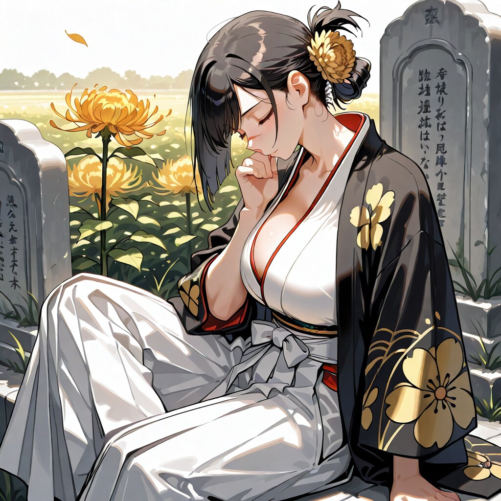 女浪人の流さんと墓参り