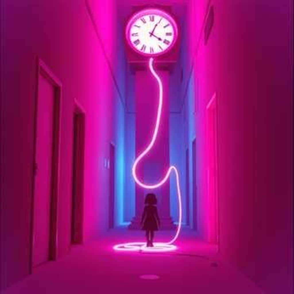 港、時計、境界線、ハート