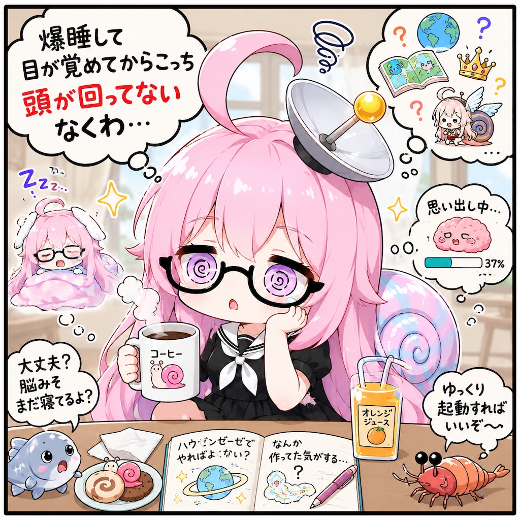 爆睡して目が覚めてからこっち頭が回ってない件