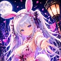 スマホ壁紙サイズ  【ゆるふわバニー】 2枚目