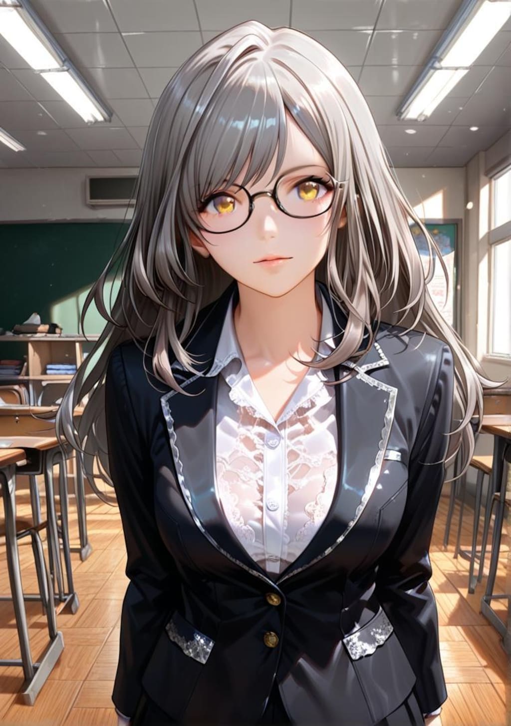 朝比奈月愛（AsahinaKagura）眼鏡教師 ワイルドカード