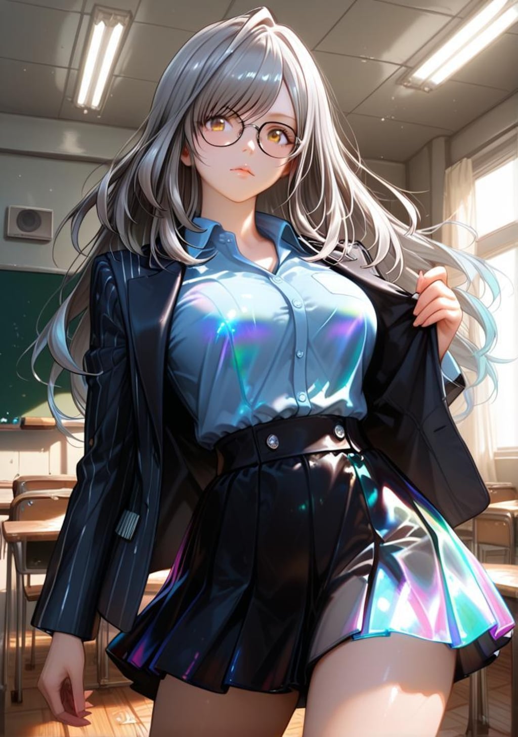 朝比奈月愛（AsahinaKagura）眼鏡教師 ワイルドカード