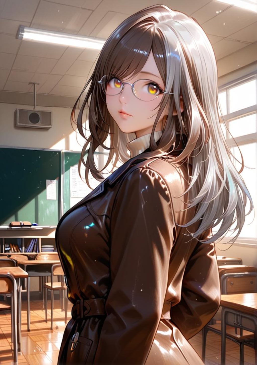 朝比奈月愛（AsahinaKagura）眼鏡教師 ワイルドカード