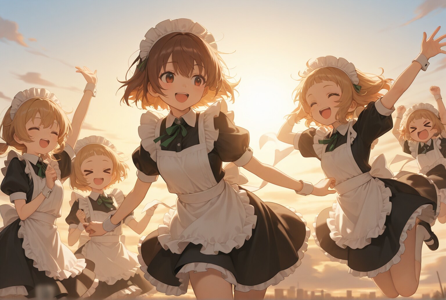 メイドでゲンキ力爆発！ | の人気AIイラスト・グラビア