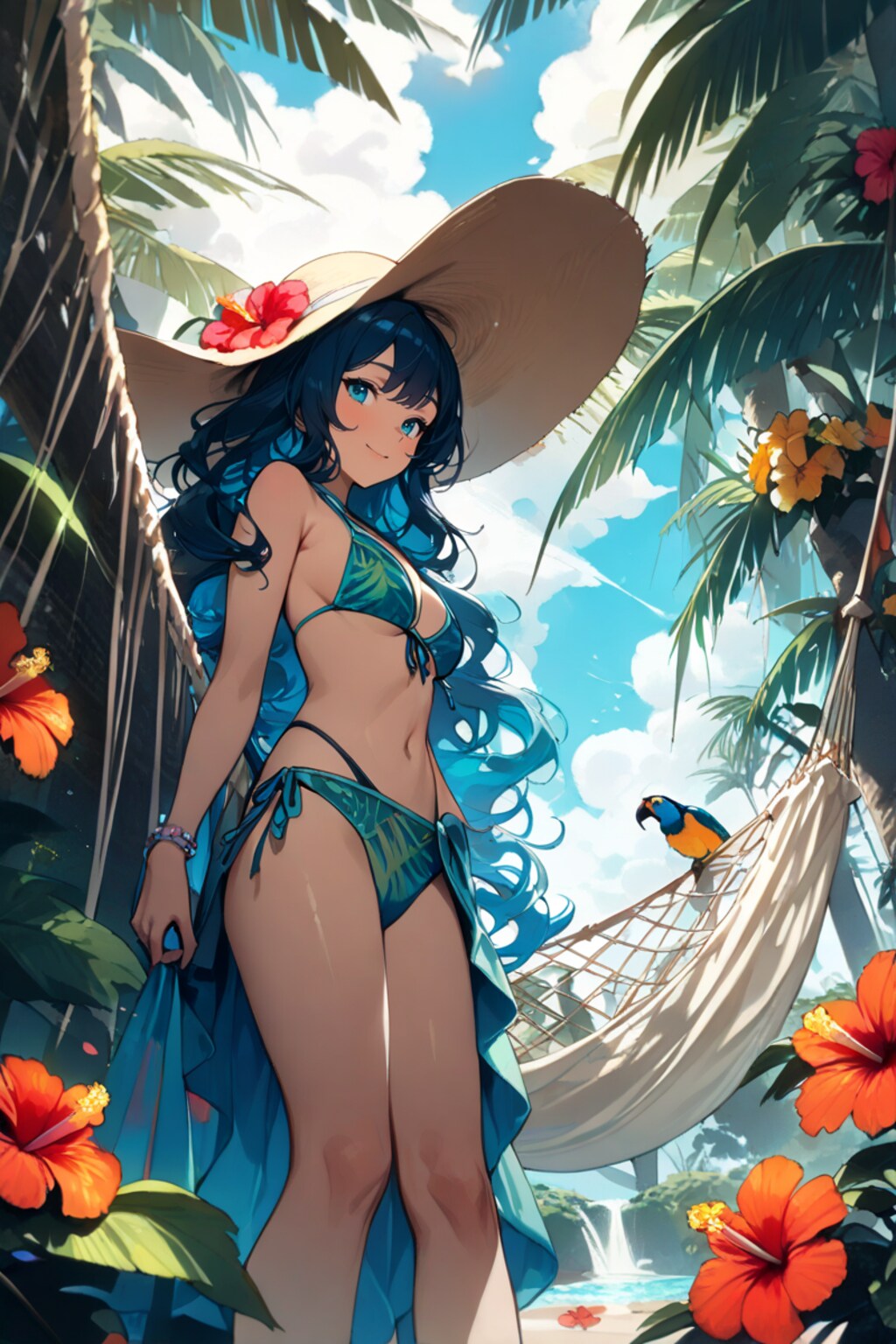 そよ風に揺れる