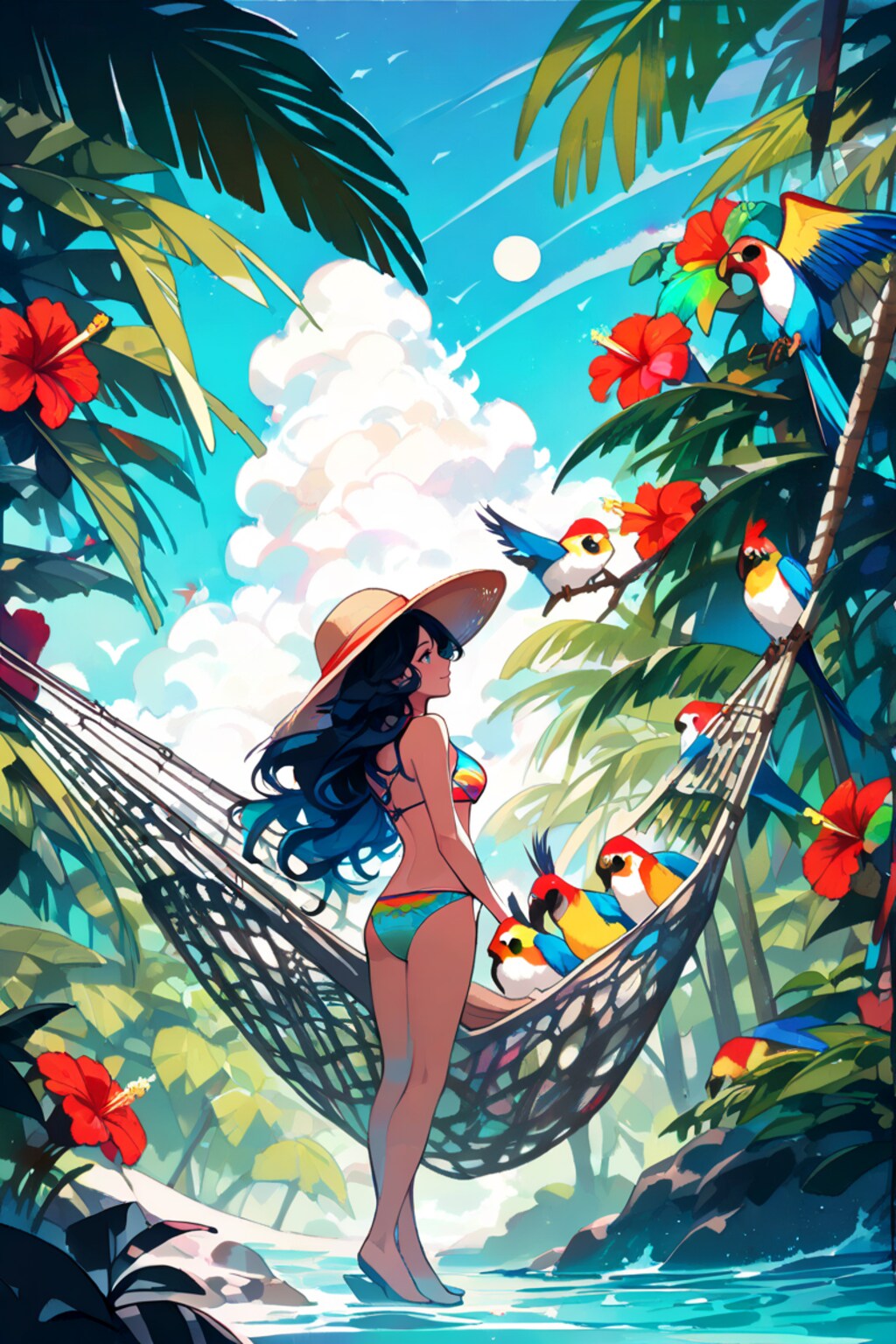 そよ風に揺れる