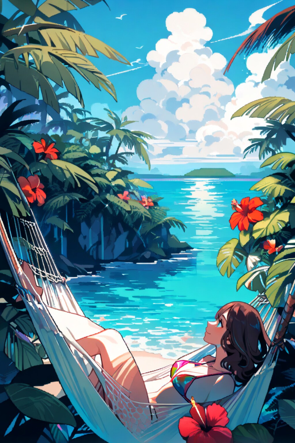 そよ風に揺れる