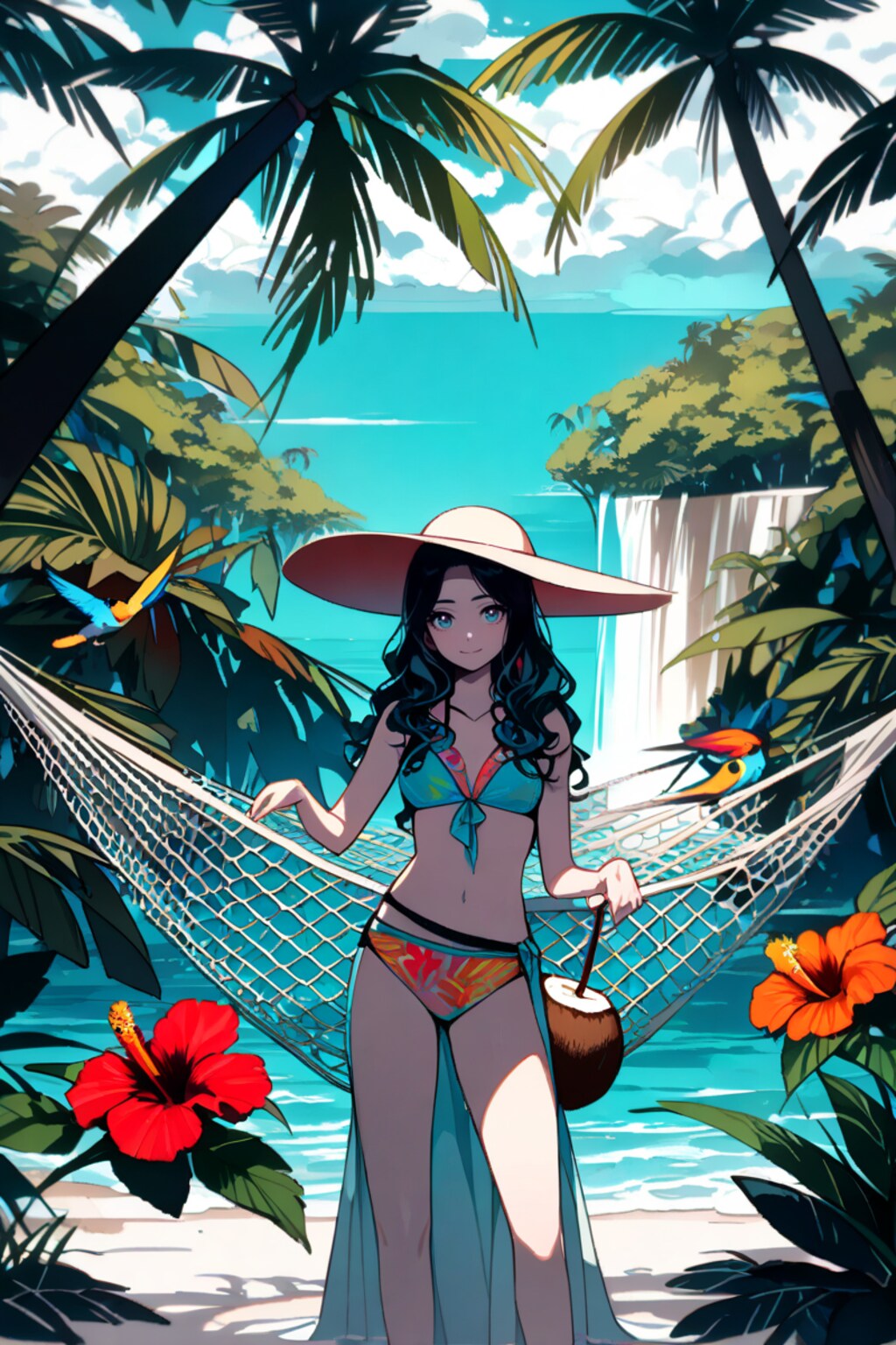 そよ風に揺れる