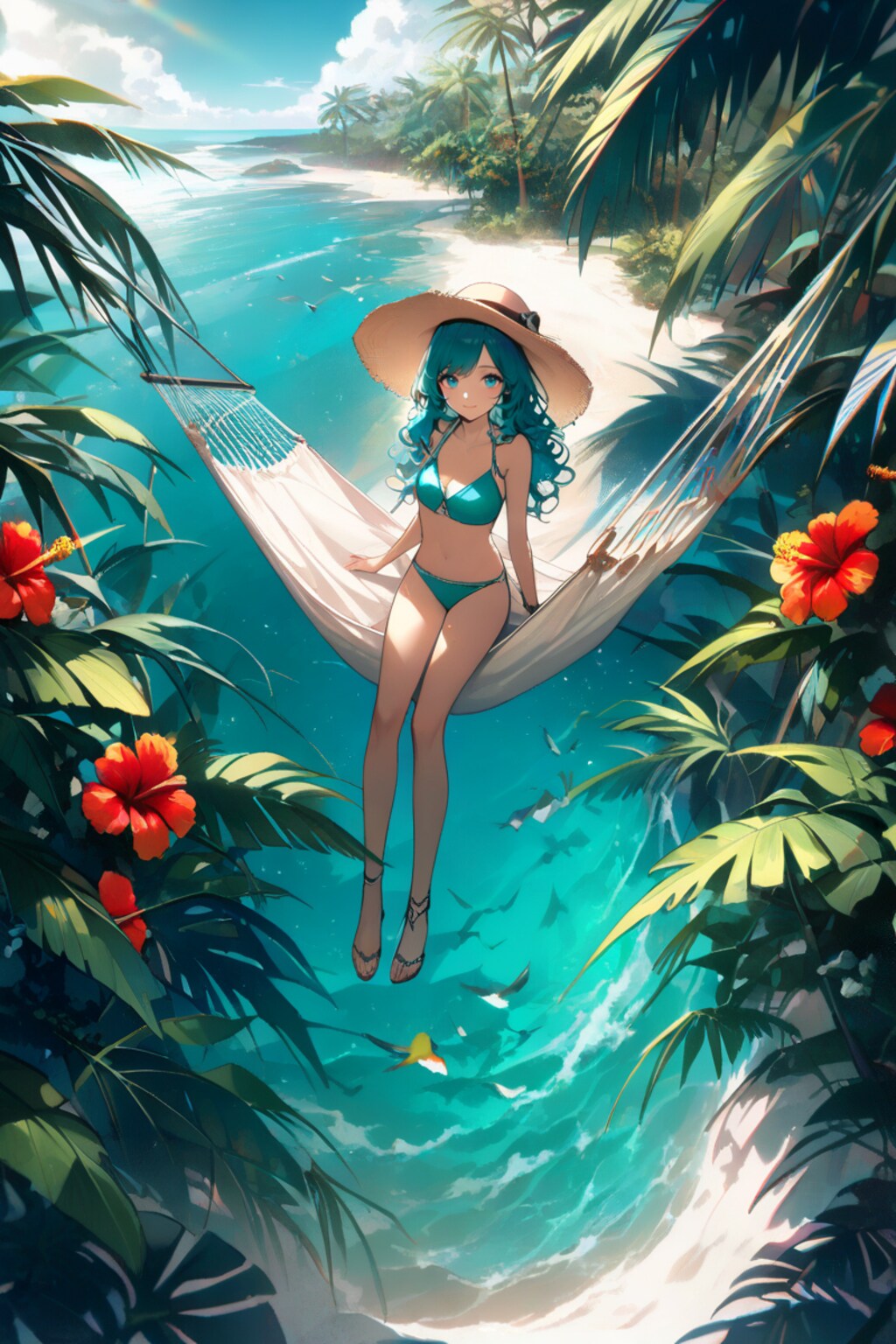 そよ風に揺れる