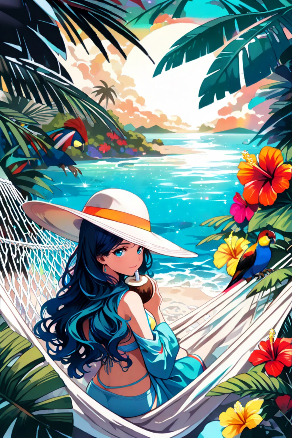 そよ風に揺れる