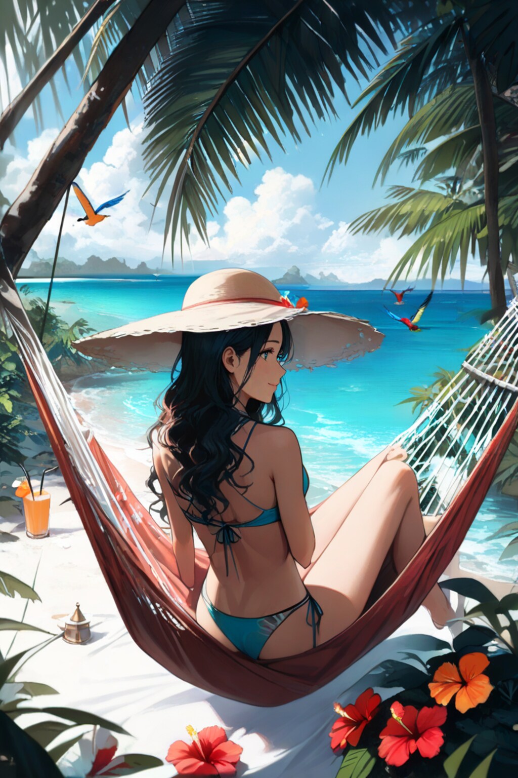 そよ風に揺れる