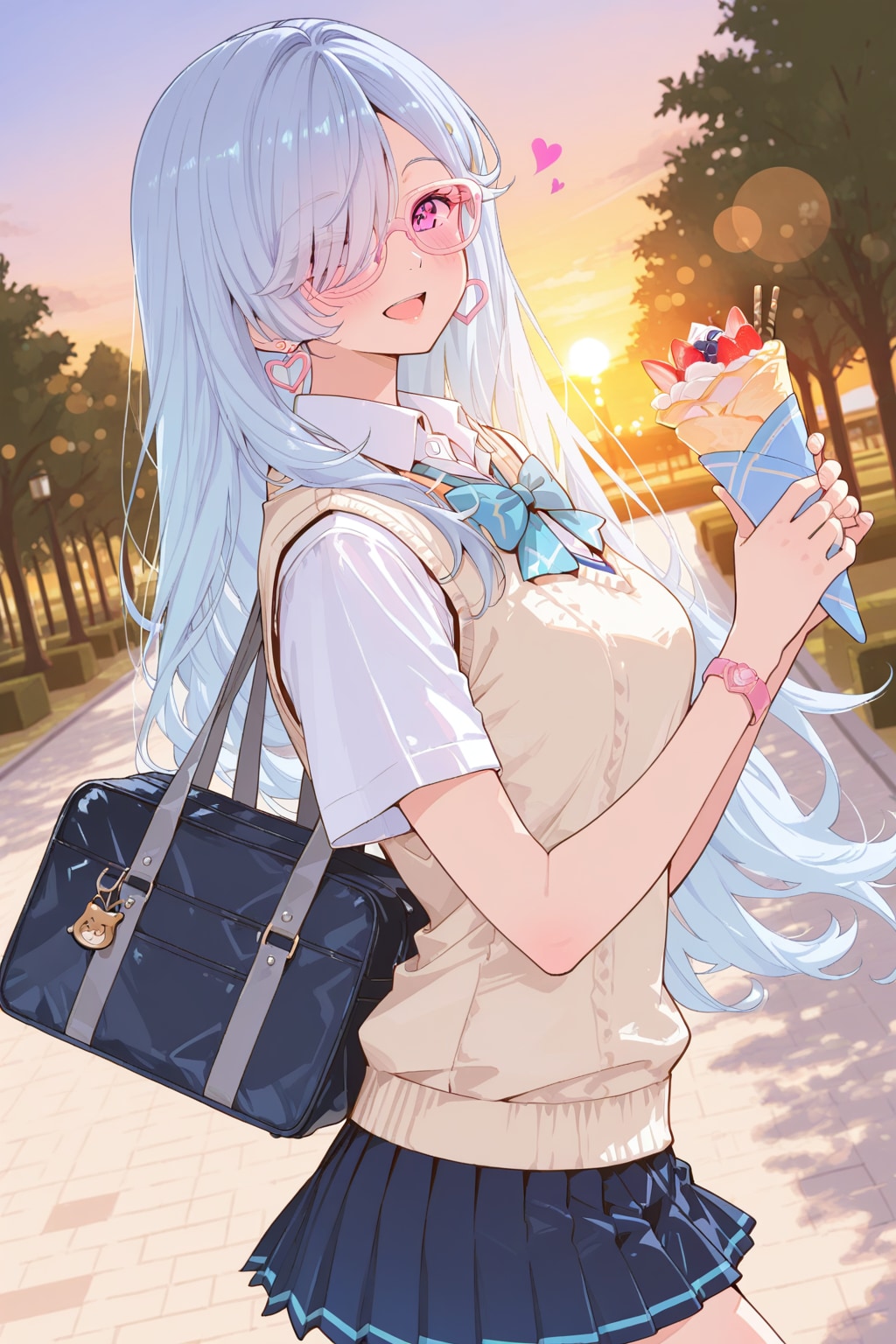 アプリコットで夕焼け