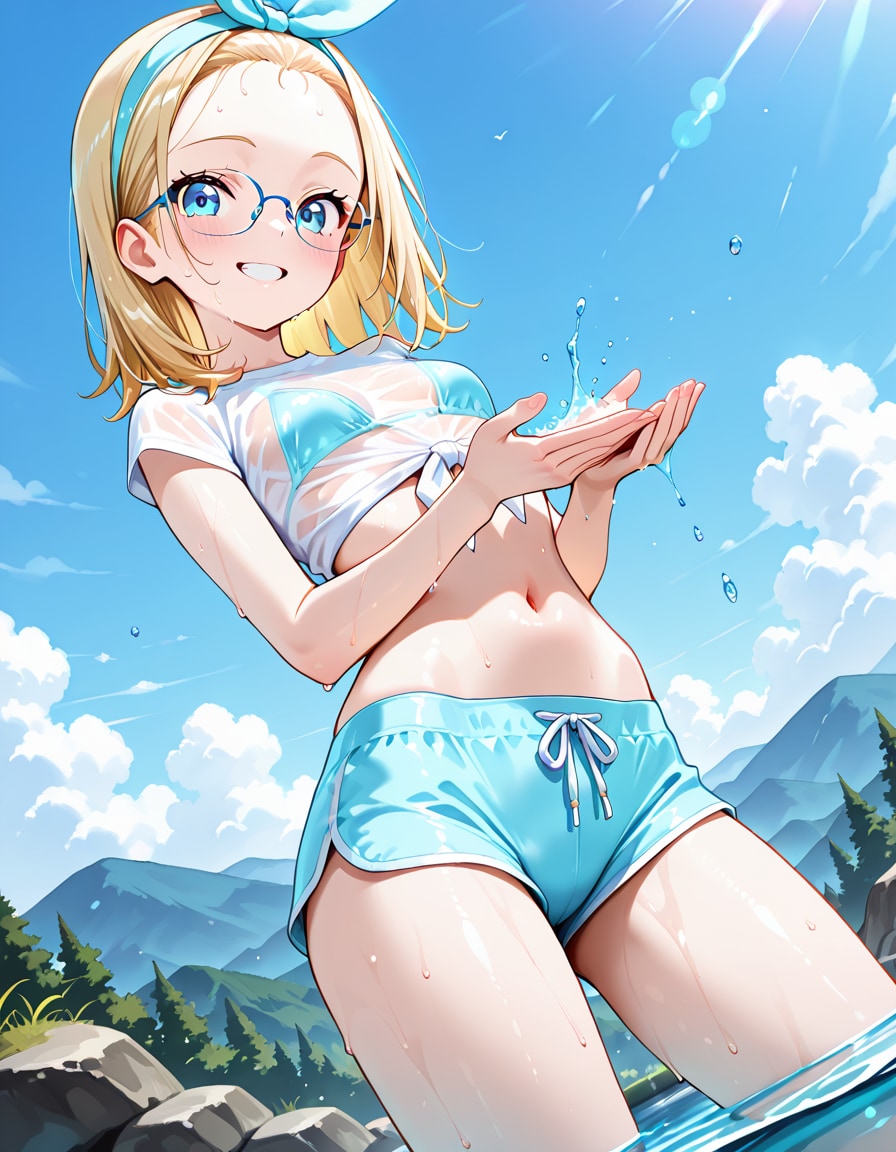 川遊び
