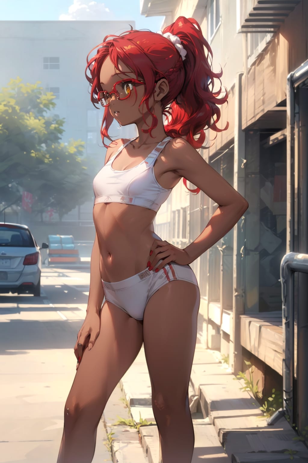 スポーツブルマの眼鏡っ娘