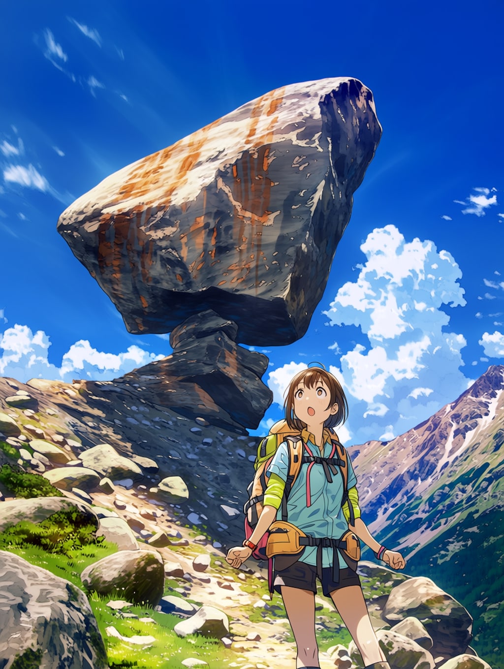 絶妙なバランスの岩