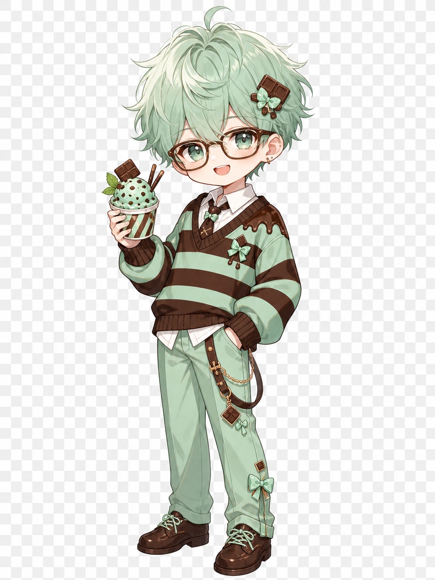 チョコミント擬人化男子(兄弟)