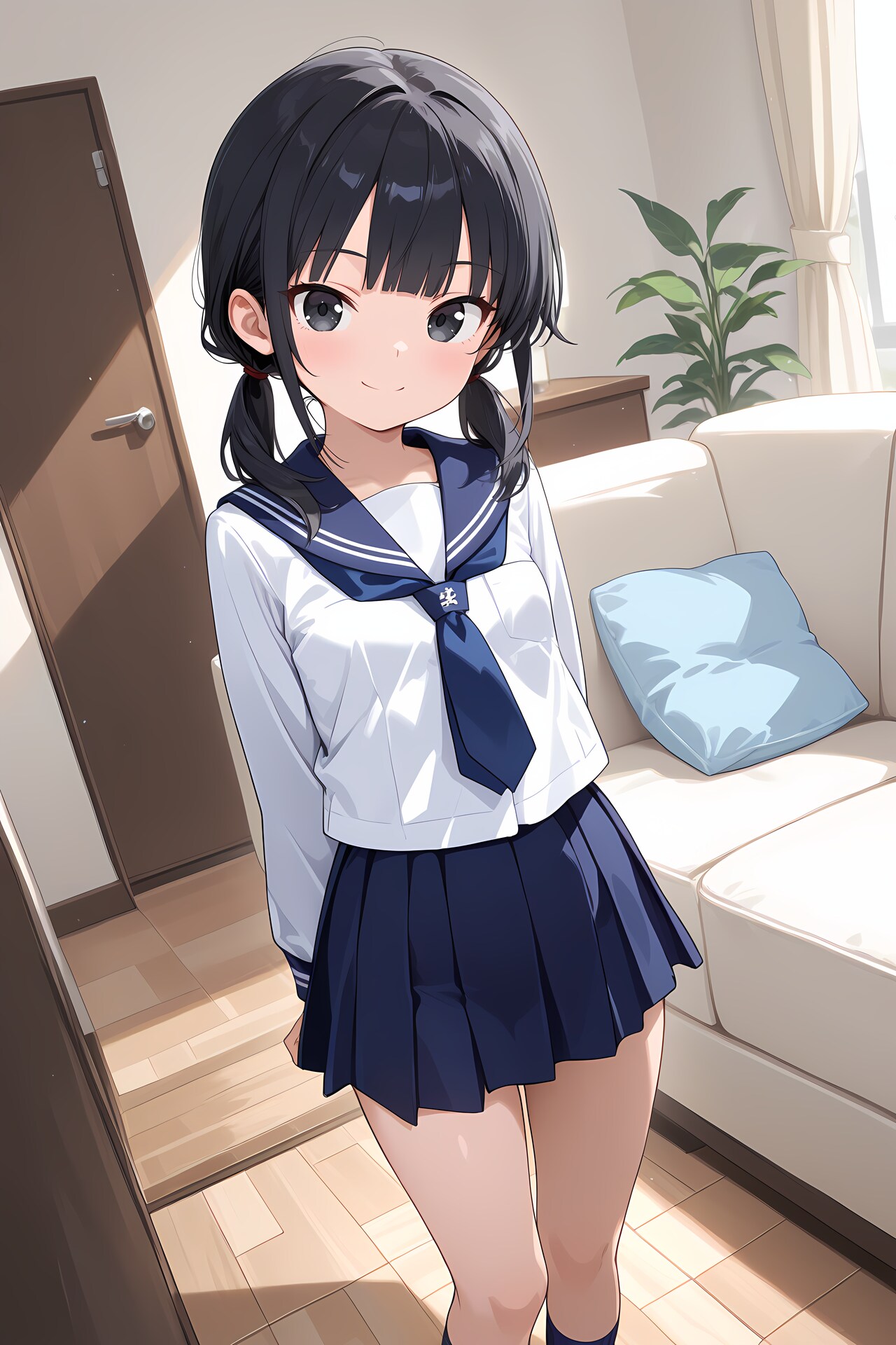 髪型制服交換
