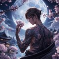 夜桜と入れ墨 5枚目