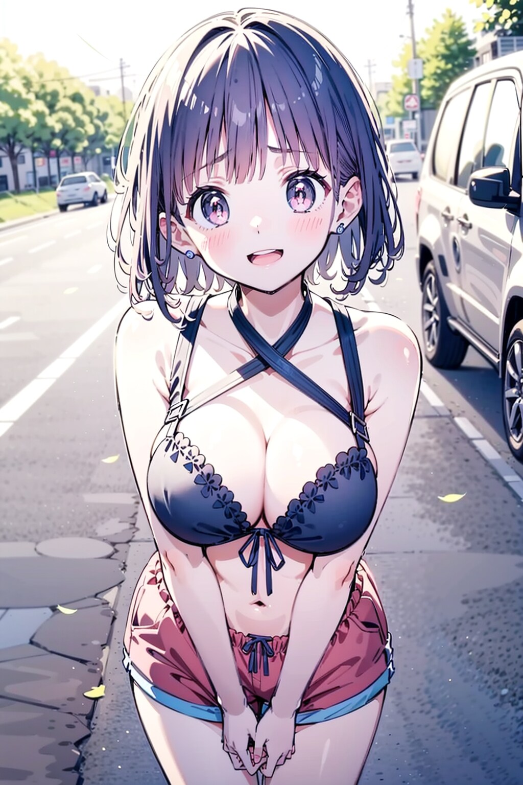 道端の巨乳ちゃん