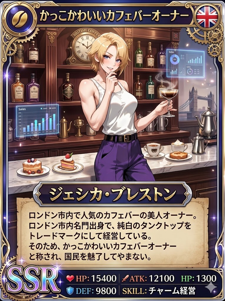 かっこかわいいカフェバーオーナージェシカ・ブレストンのSSRカード
