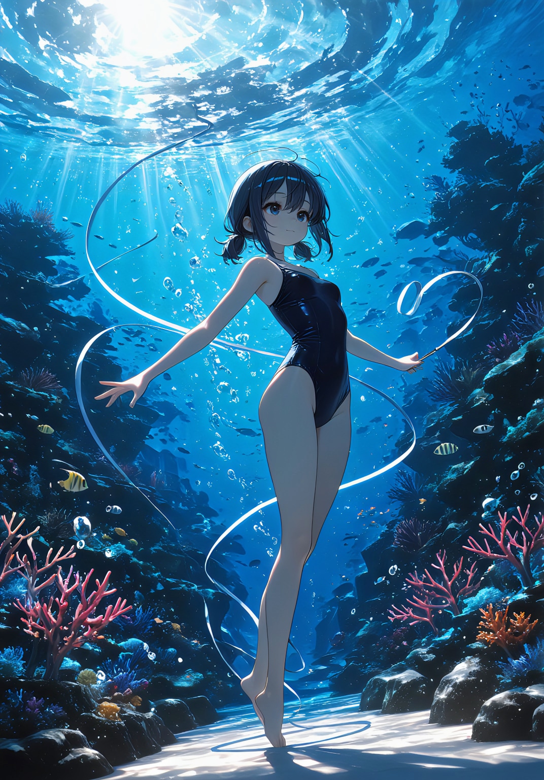 蒼海に舞うリボン