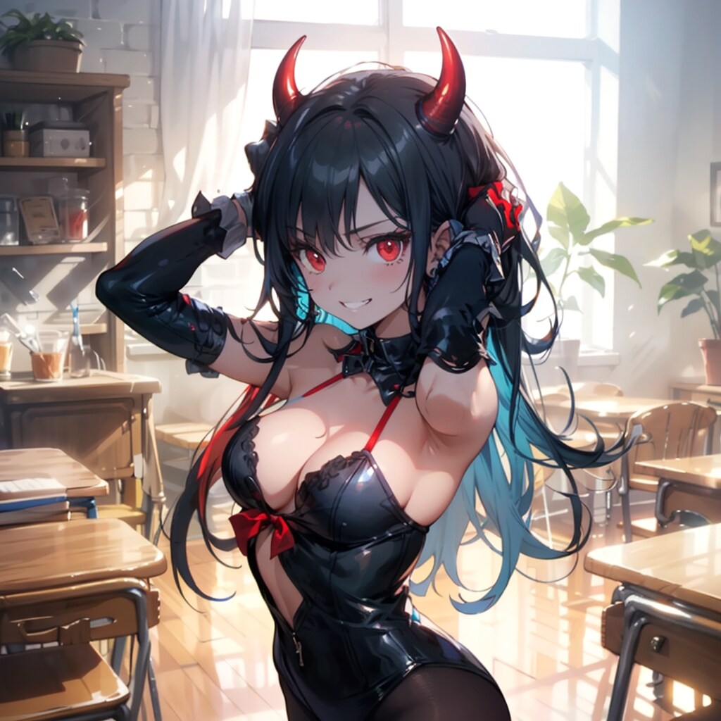コスプレっ娘「目はカラコンでOKかな♪、あとは羽と尻尾付けて完璧♡。」