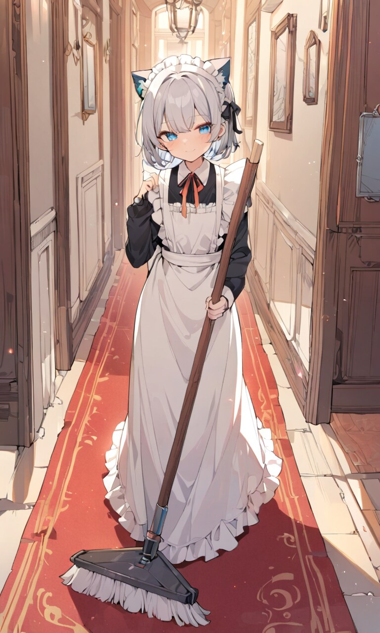 お掃除ですよ