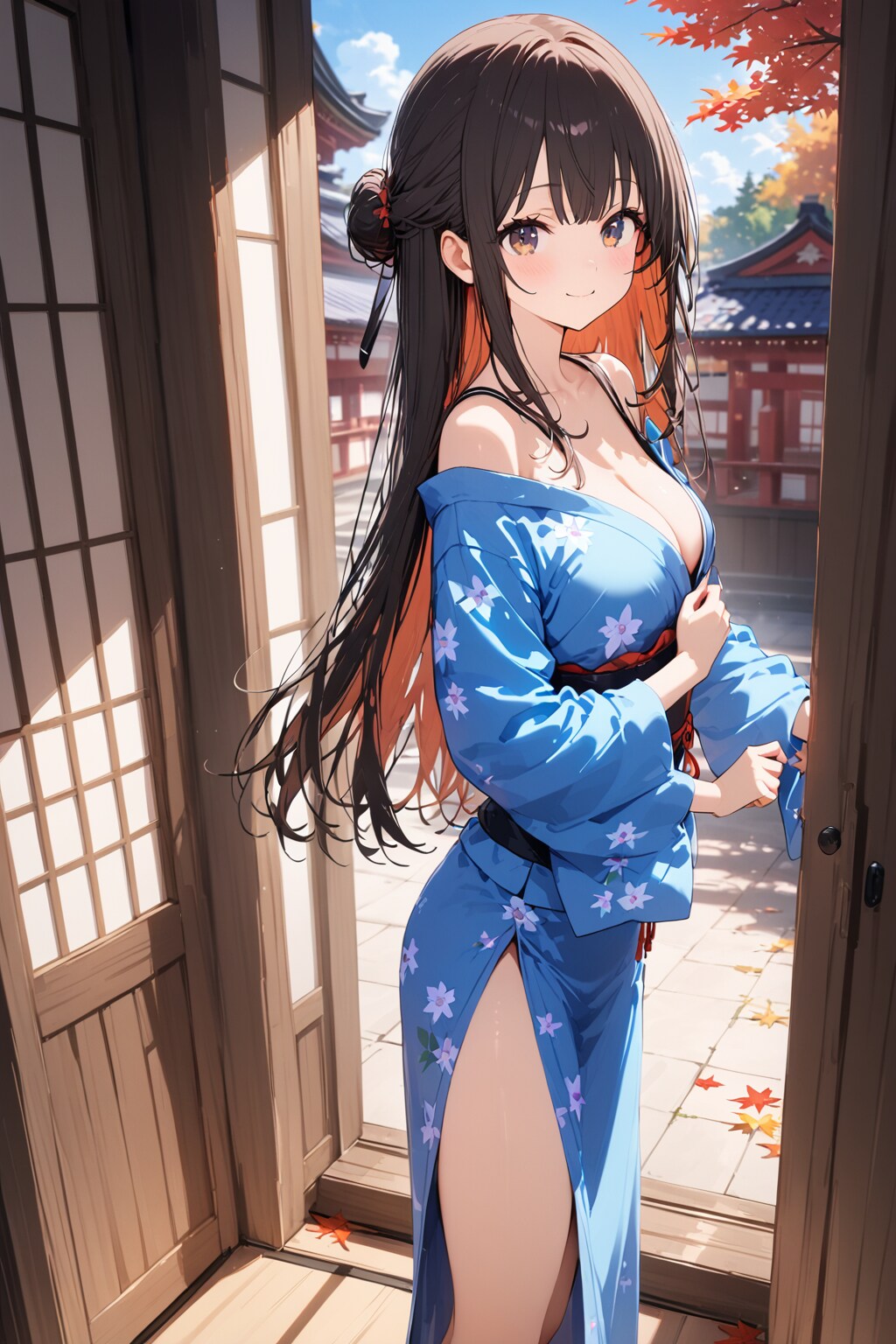 紅葉なのに暑いですね〜