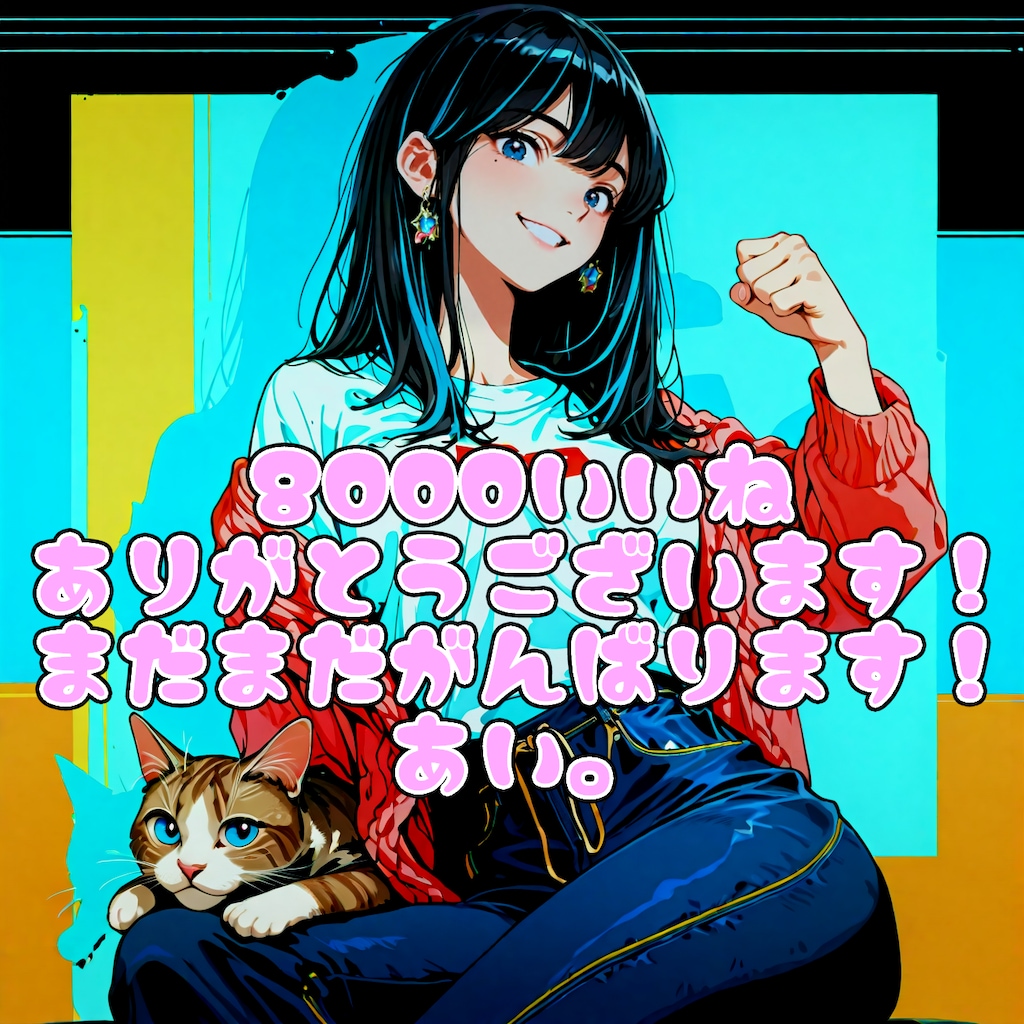 8000いいね突破記念！。愛を込めて、8000回のありがとう