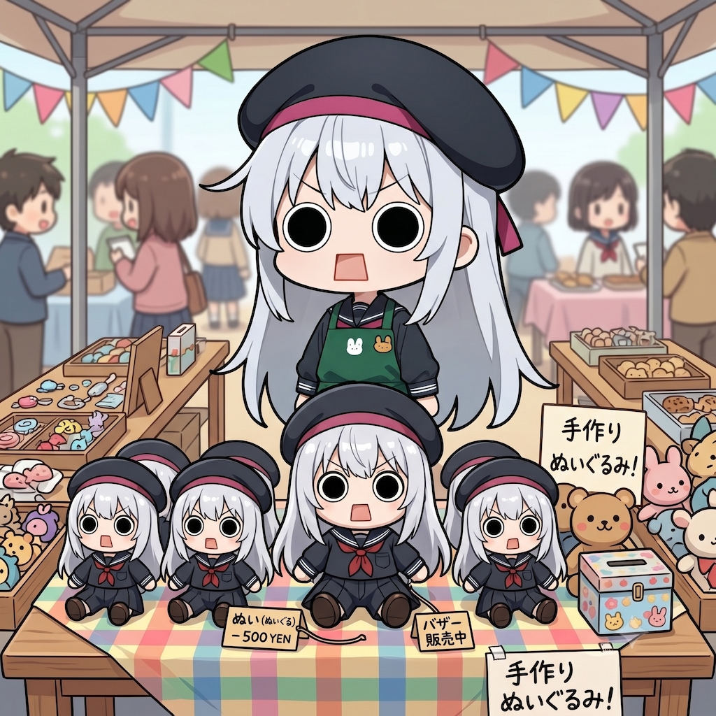 バザーでぬいぐるみ販売えらいこっちゃ嬢