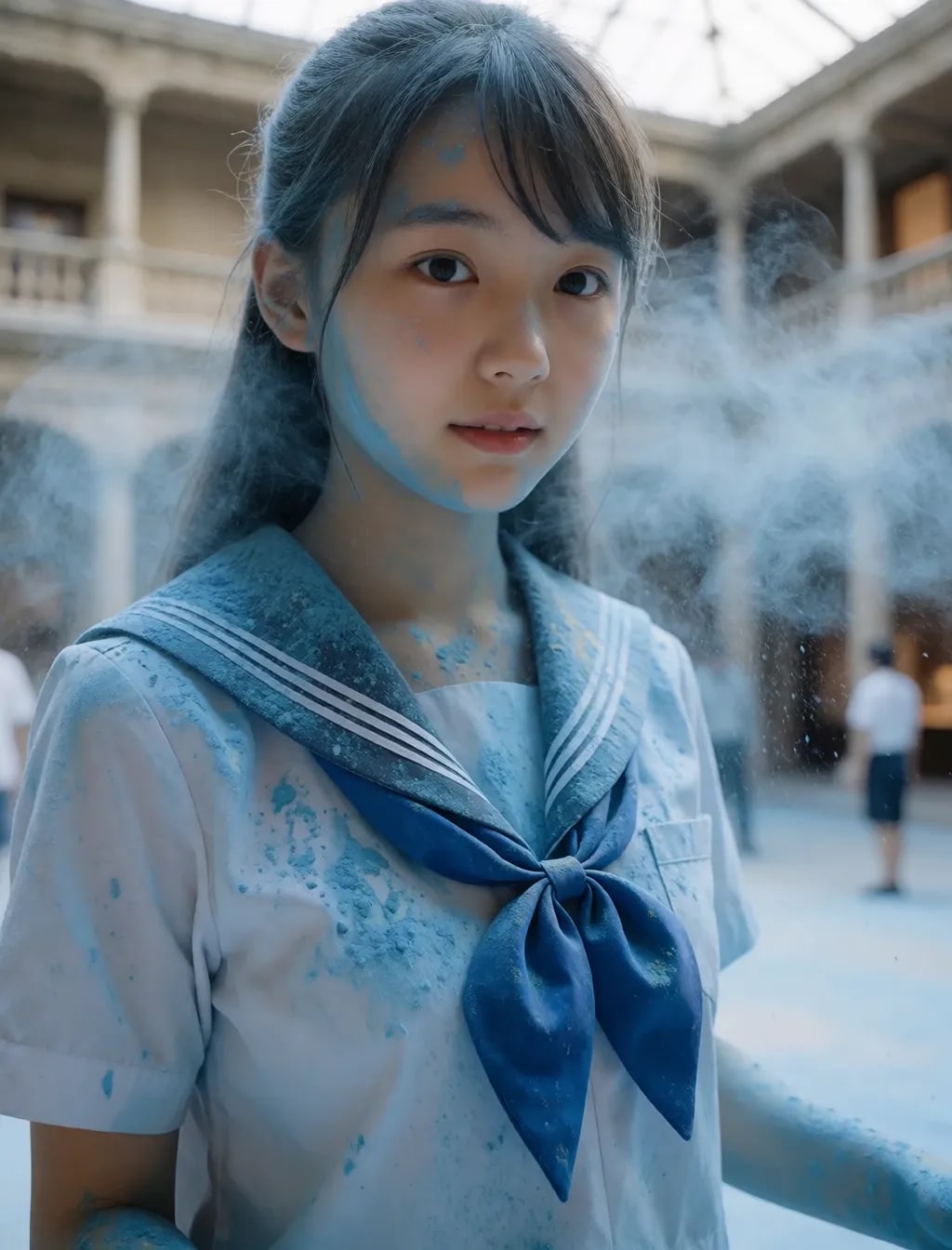今朝の粉まみれ