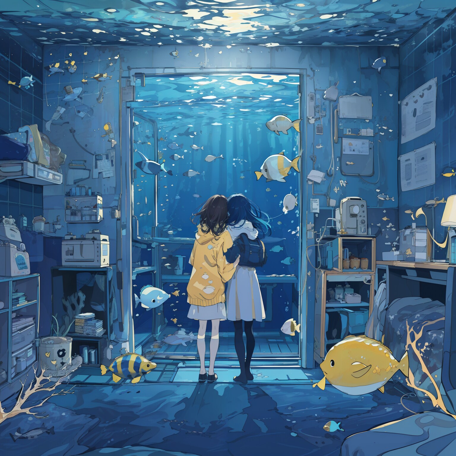 水中都市の少女たち