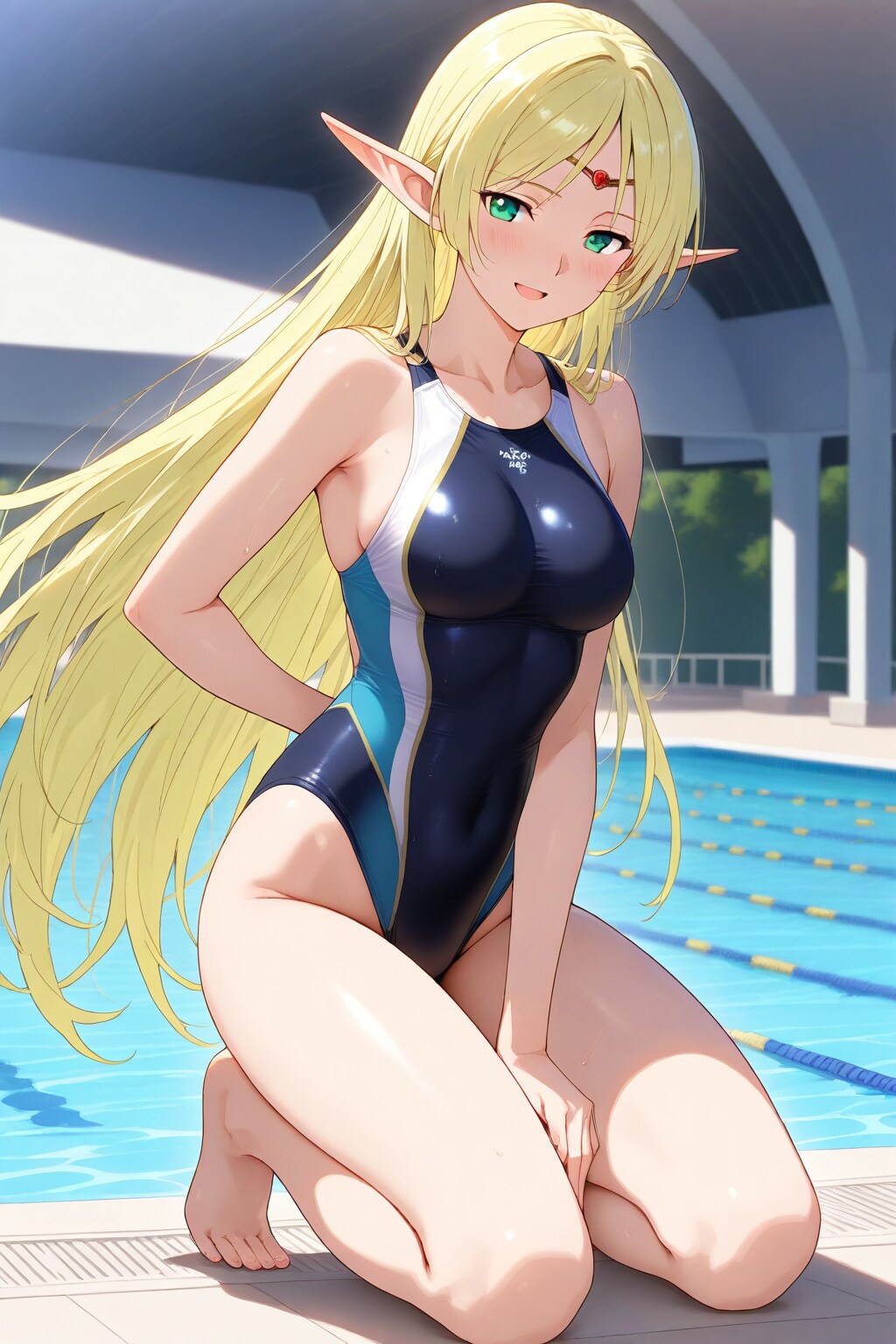 ディードリットに、競泳水着を着せてみた。ー by #CAPE Ver. ー
